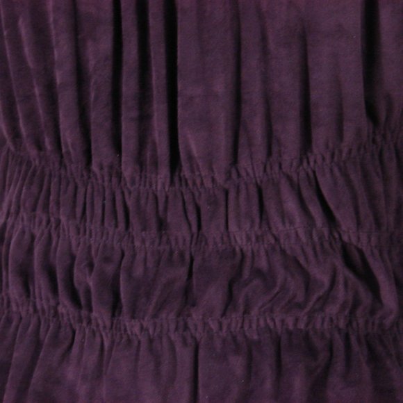 Plum Purple Microsuede Microfiber Long Sleeve Peasant Scoop Neck Top - Picture 4 of 16